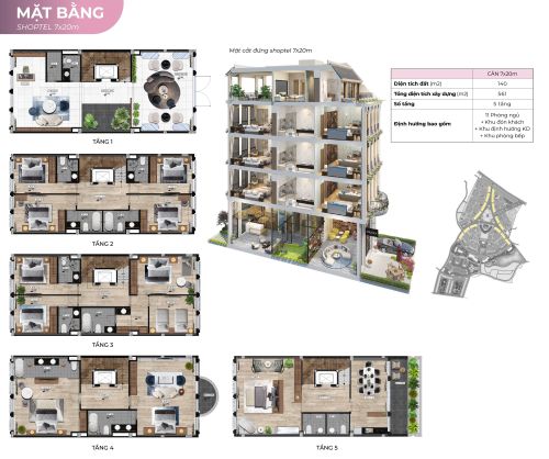 Mẫu Boutique 7mx20m